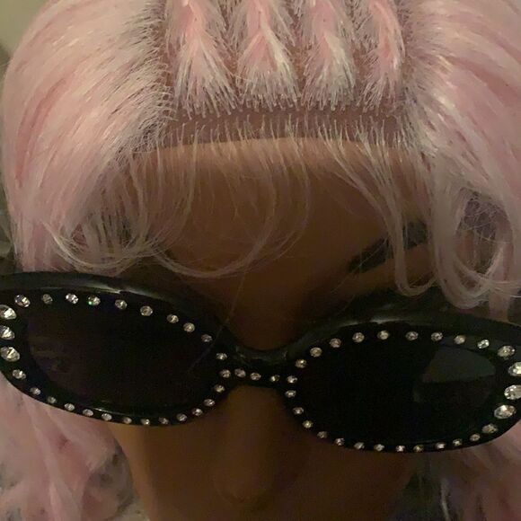 Black Oval Bling Shades - Picture 5 of 10